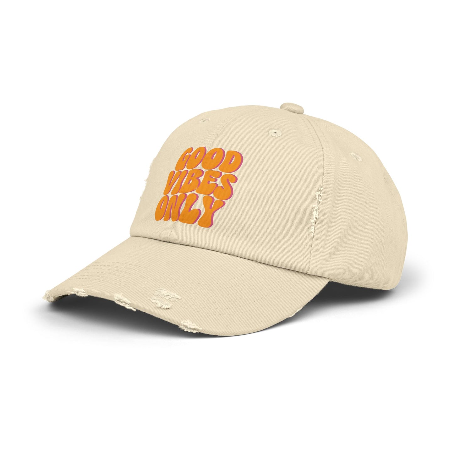Good Vibes Only Distressed Cap