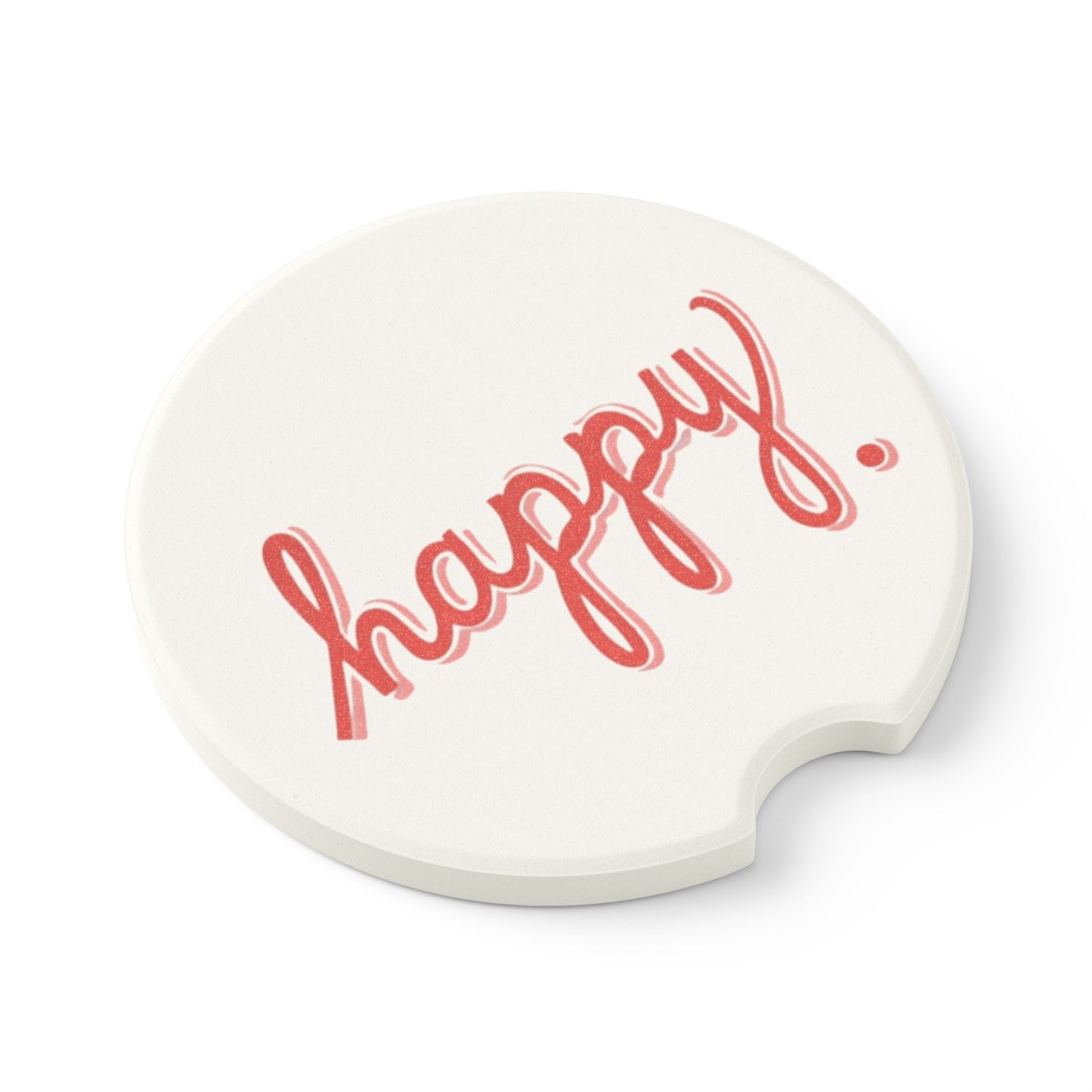 Happy Soapstone Car Coaster