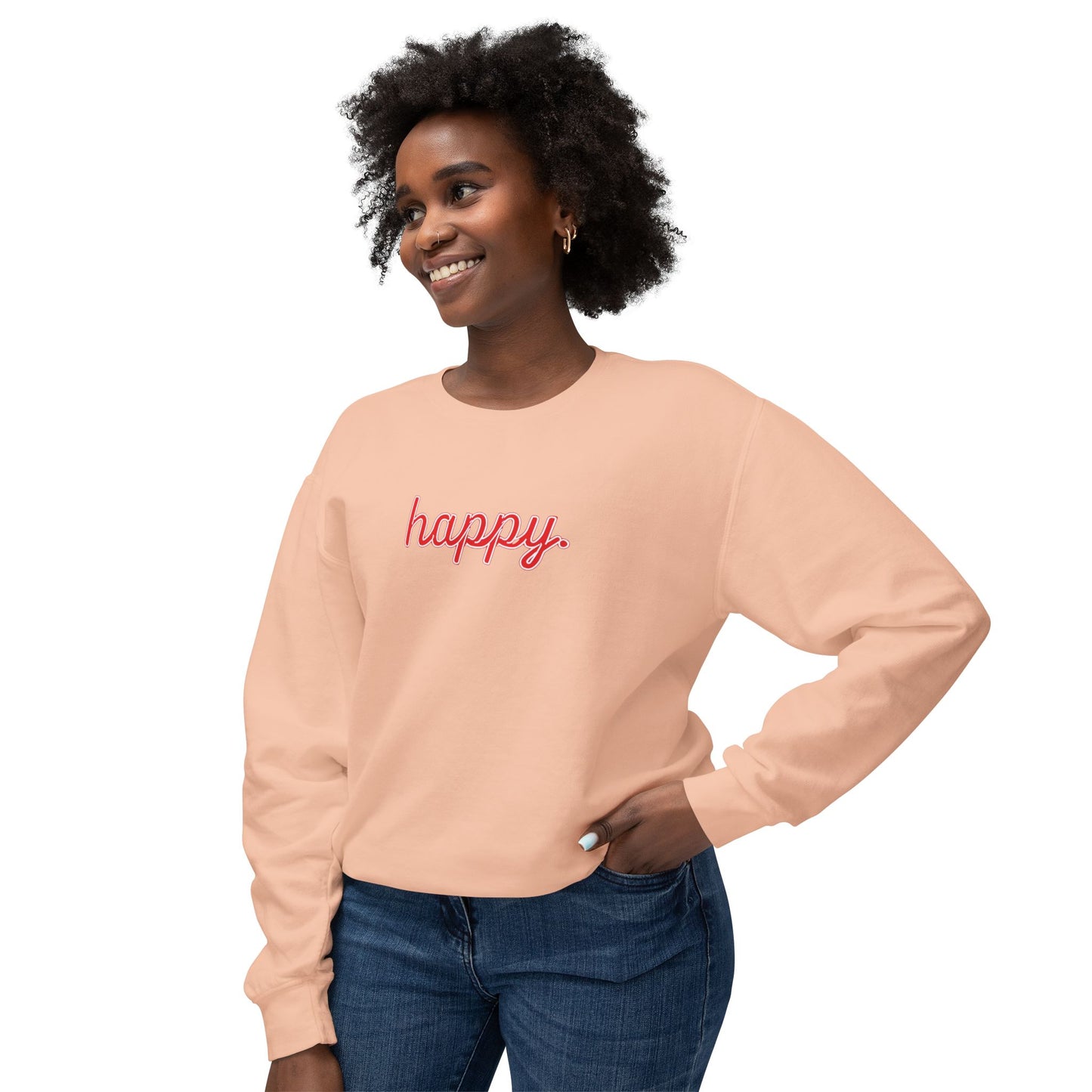 Happy Unisex Crewneck Sweatshirt