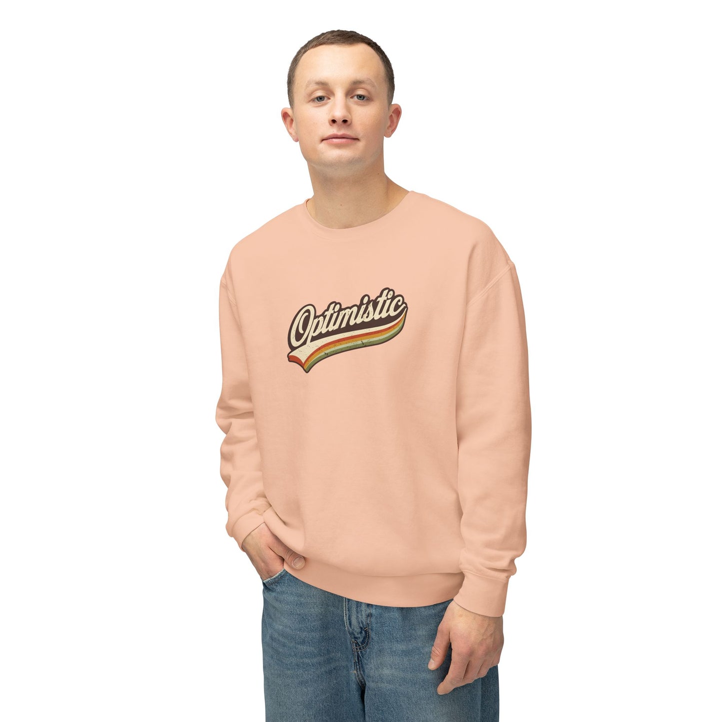 Optimistic  Unisex Lightweight Crewneck Sweatshirt