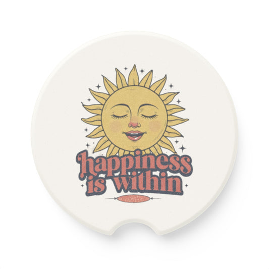 Happiness Is Within Car Coaster
