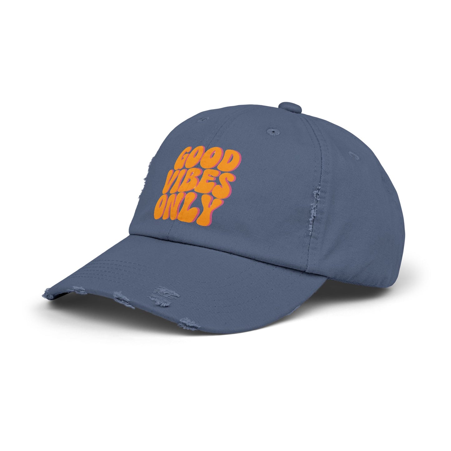 Good Vibes Only Distressed Cap