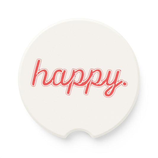Happy Soapstone Car Coaster