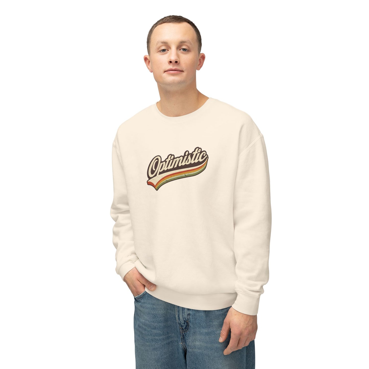 Optimistic  Unisex Lightweight Crewneck Sweatshirt