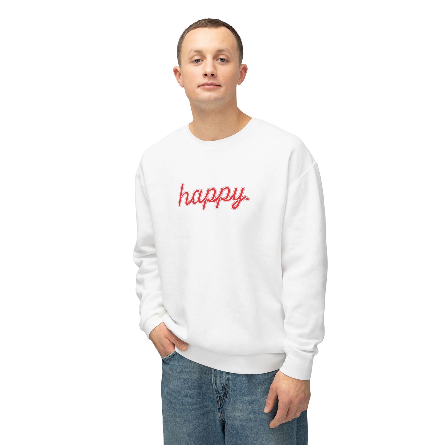Happy Unisex Crewneck Sweatshirt