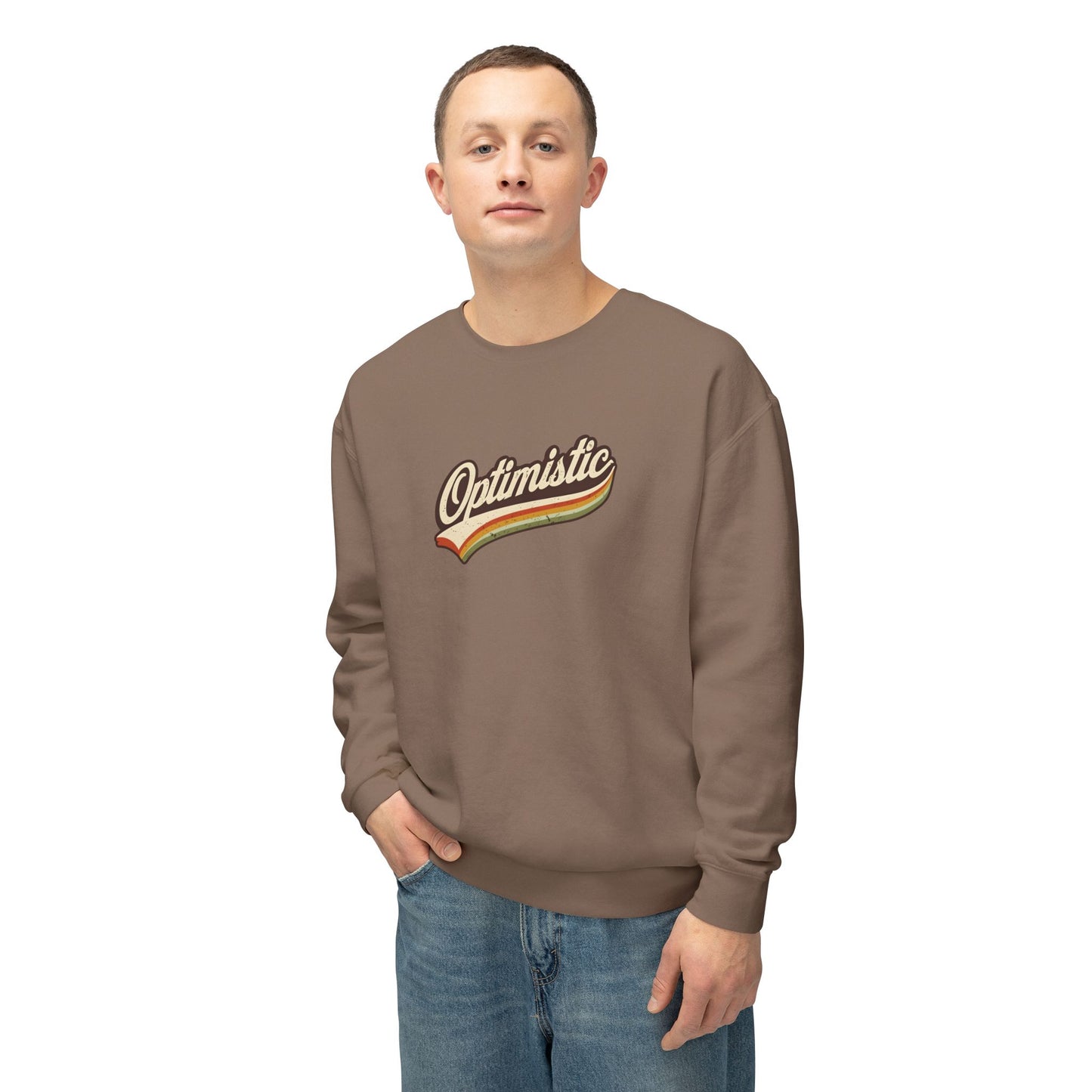 Optimistic  Unisex Lightweight Crewneck Sweatshirt