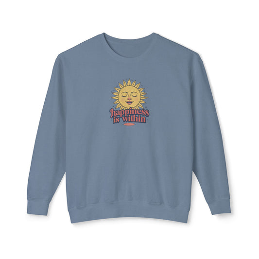 Happiness Is Within Unisex Lightweight Crewneck Sweatshirt