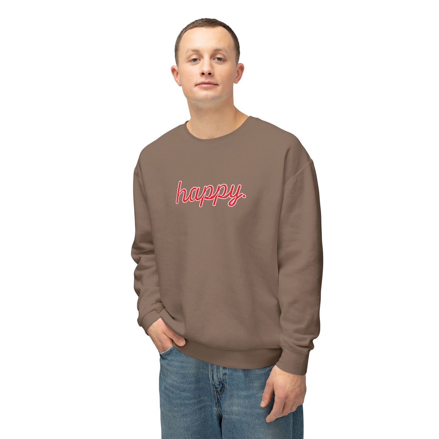 Happy Unisex Crewneck Sweatshirt