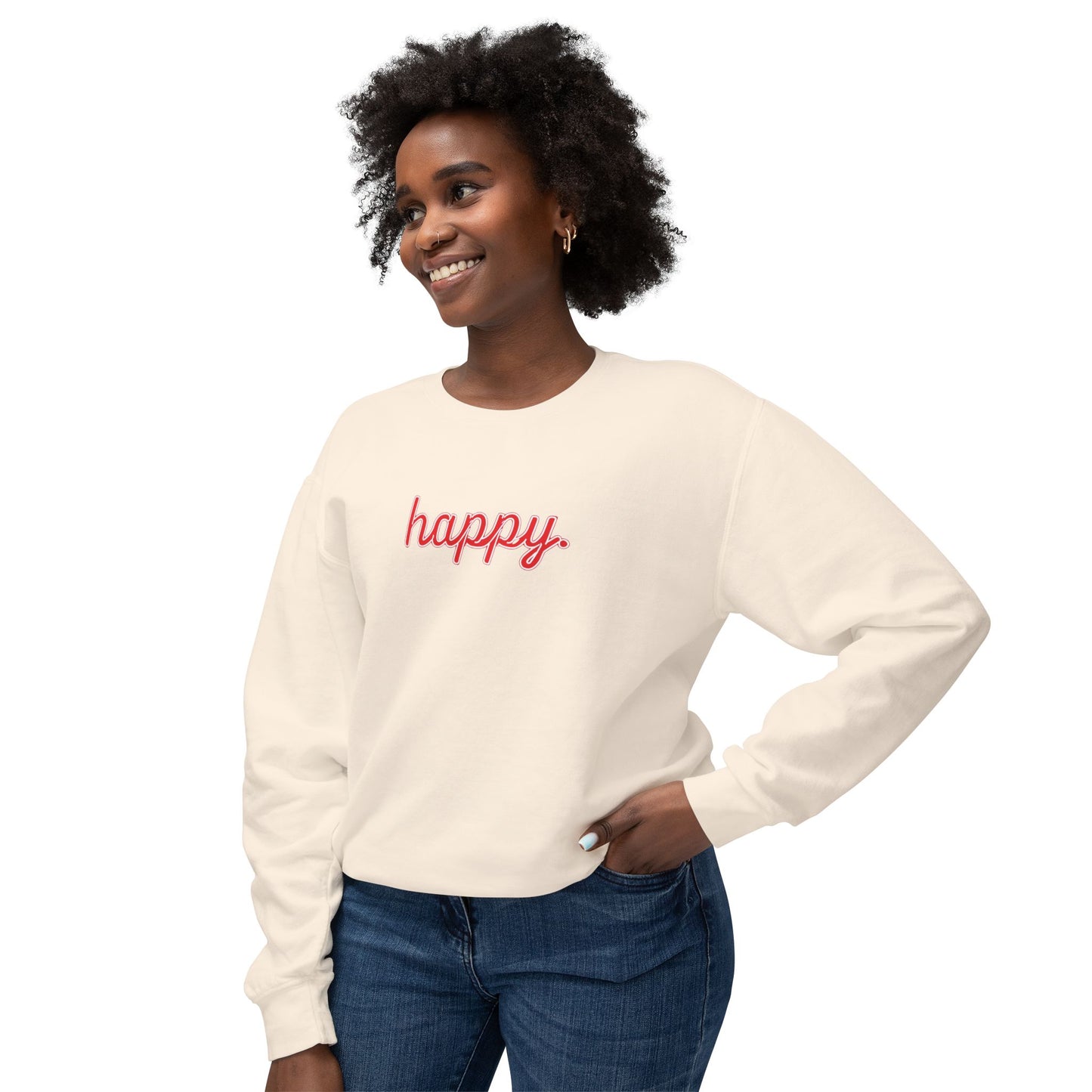 Happy Unisex Crewneck Sweatshirt