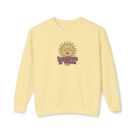 Happiness Is Within Unisex Lightweight Crewneck Sweatshirt