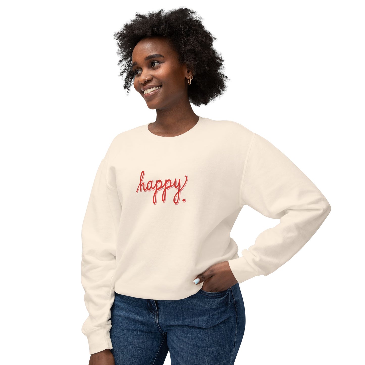 Happy Unisex Crewneck Sweatshirt