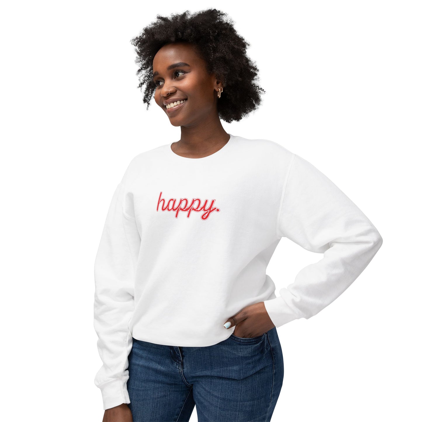 Happy Unisex Crewneck Sweatshirt