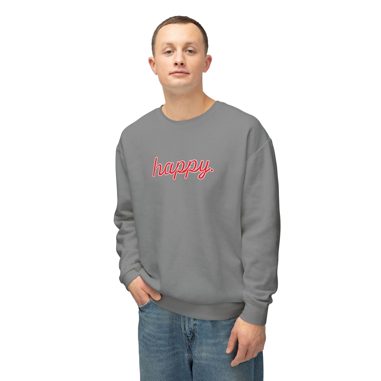 Happy Unisex Crewneck Sweatshirt