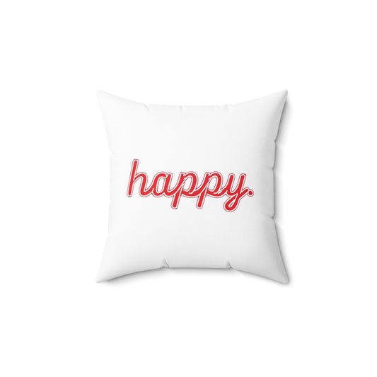 Happy Square Pillow