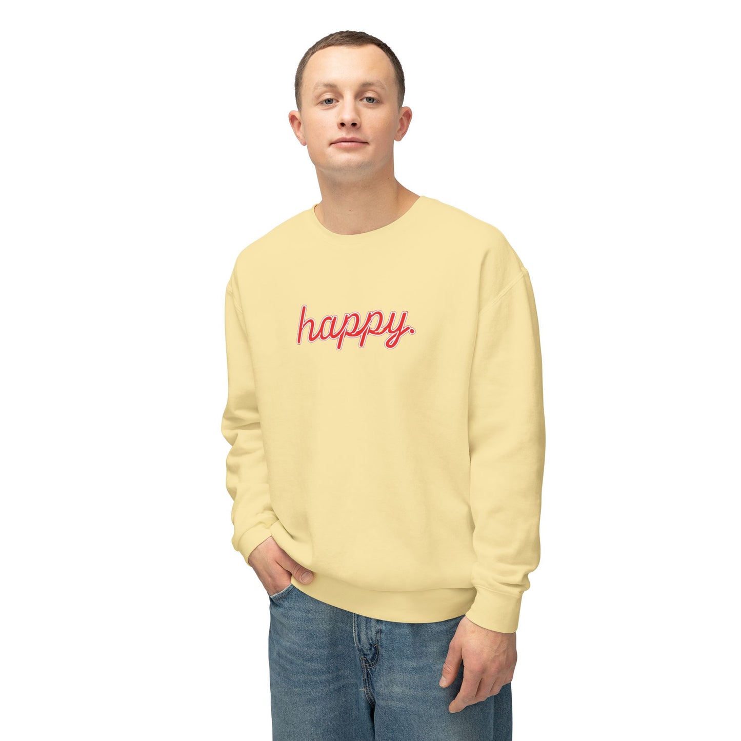 Happy Unisex Crewneck Sweatshirt