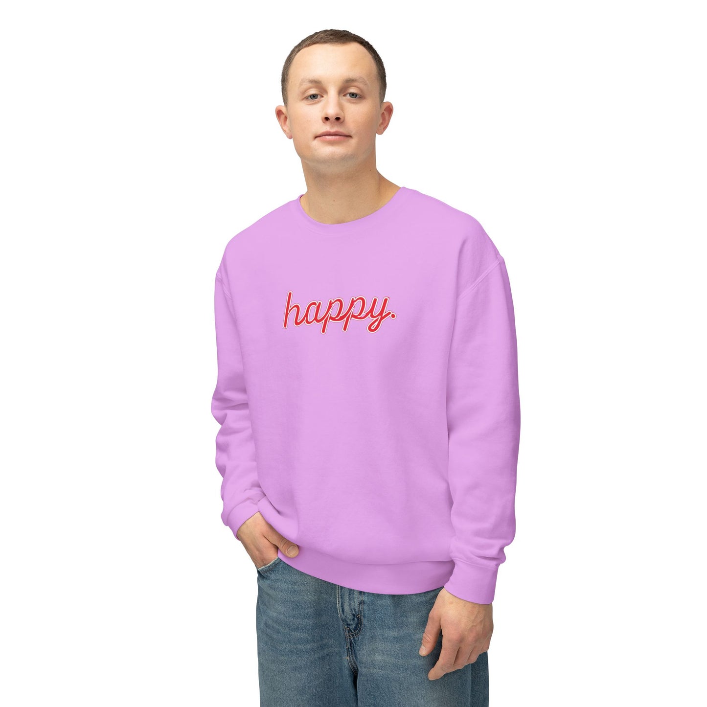 Happy Unisex Crewneck Sweatshirt