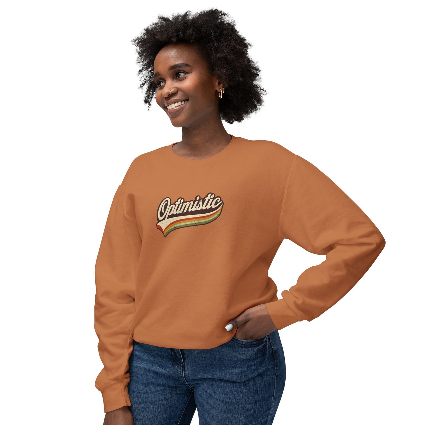 Optimistic  Unisex Lightweight Crewneck Sweatshirt
