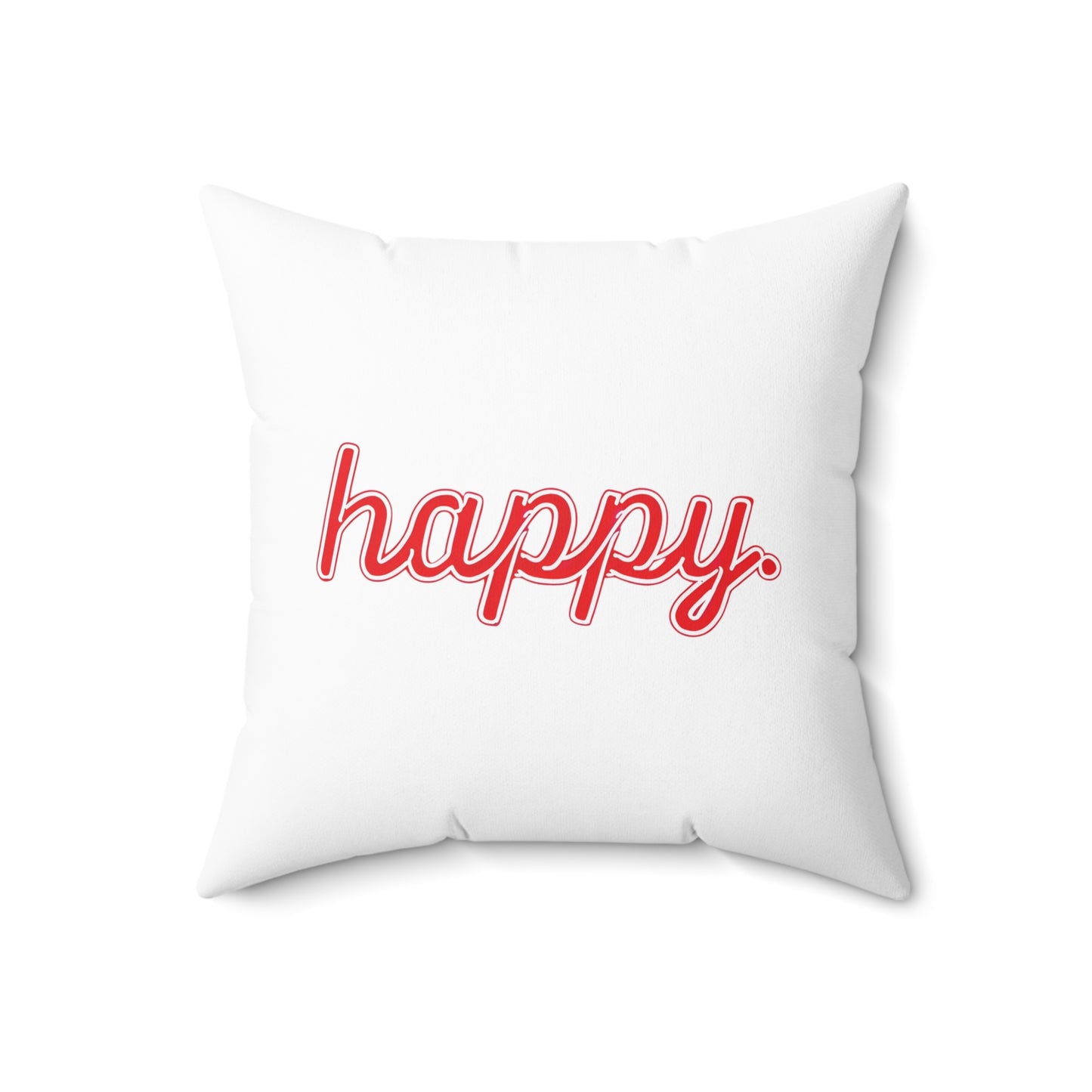 Happy Square Pillow