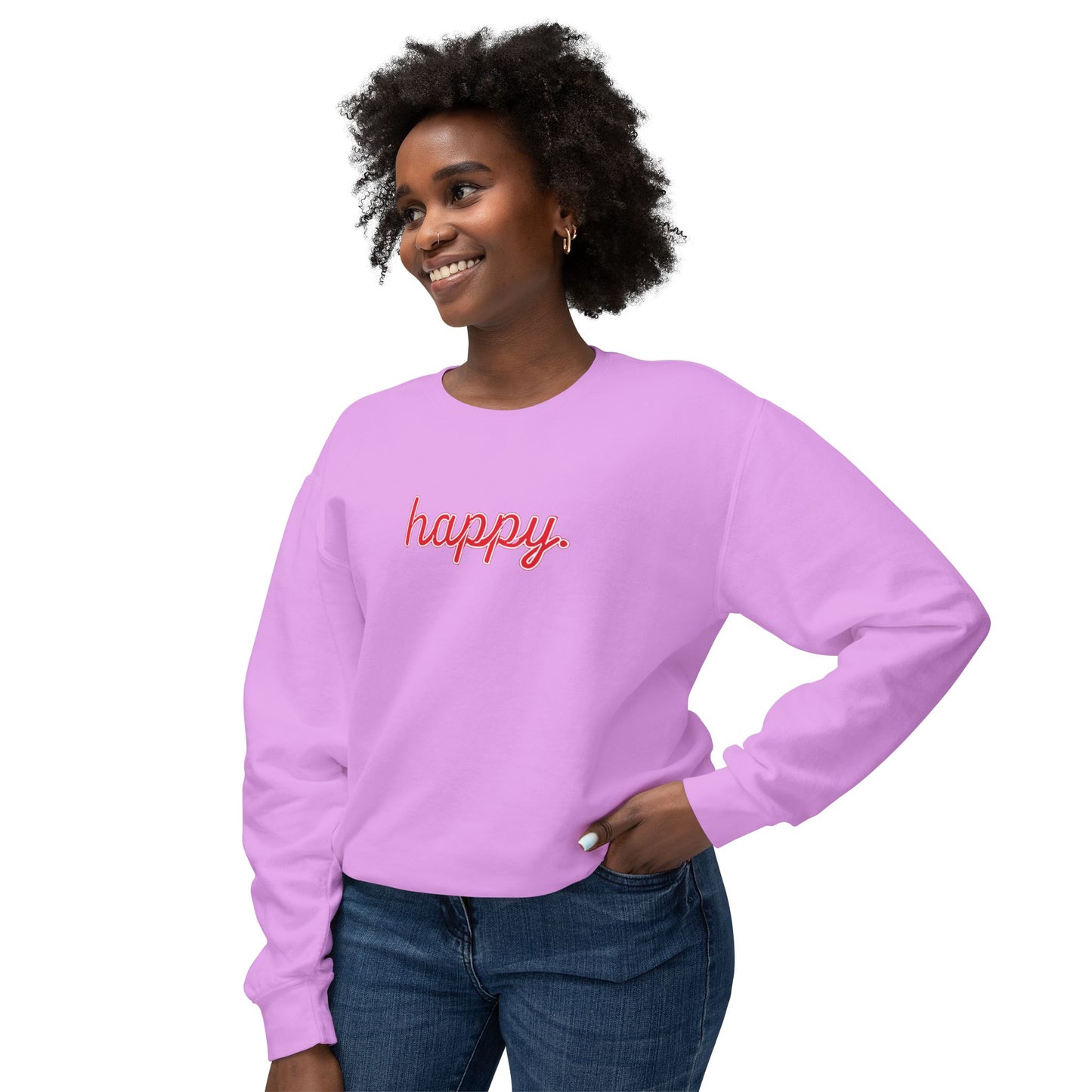 Happy Unisex Crewneck Sweatshirt