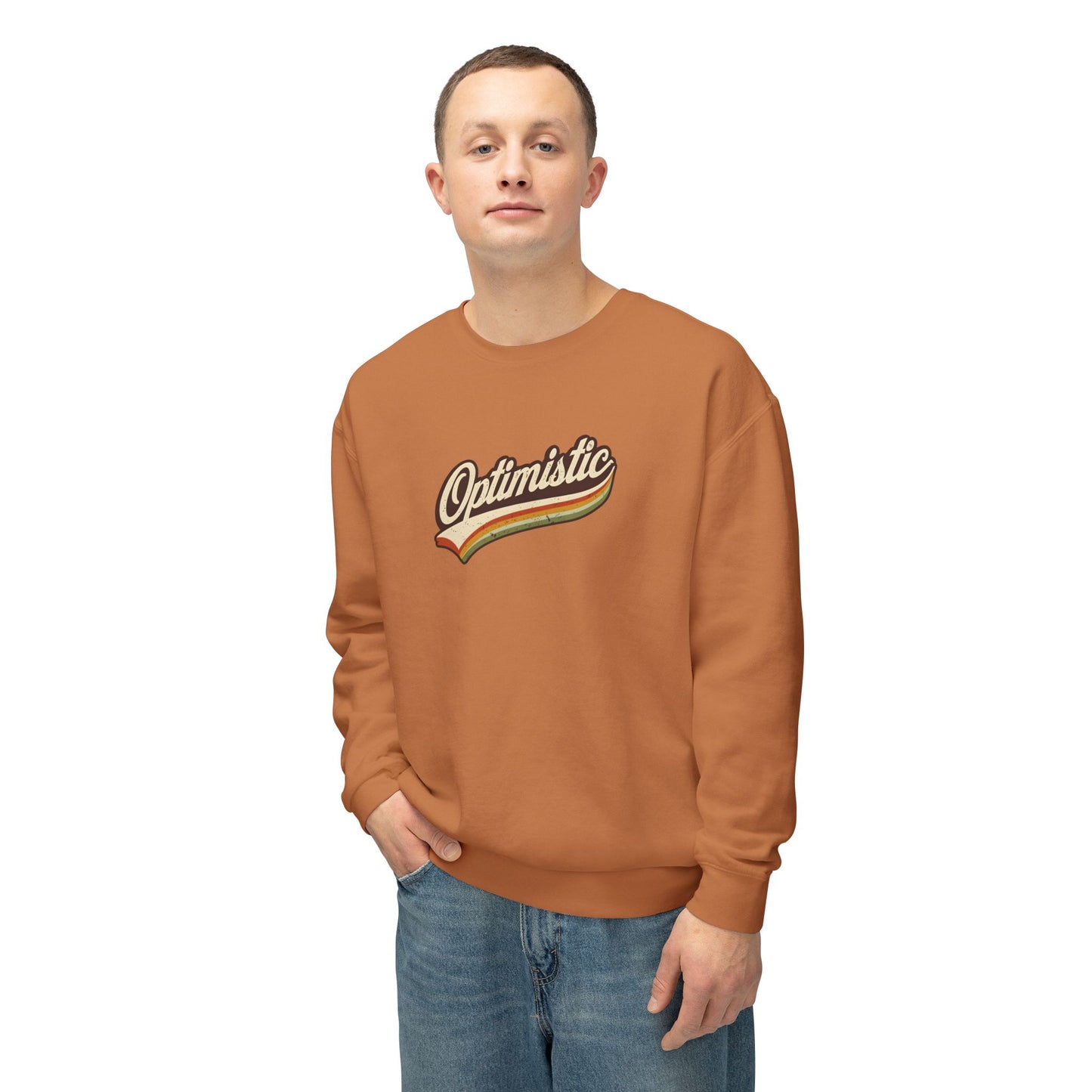 Optimistic  Unisex Lightweight Crewneck Sweatshirt