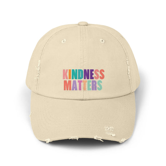 Kindness Matters Unisex Distressed Cap