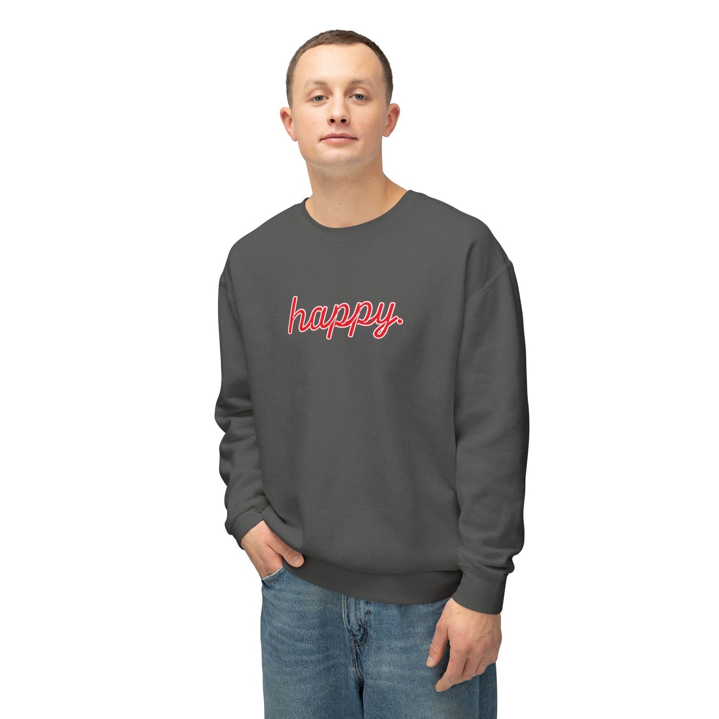 Happy Unisex Crewneck Sweatshirt