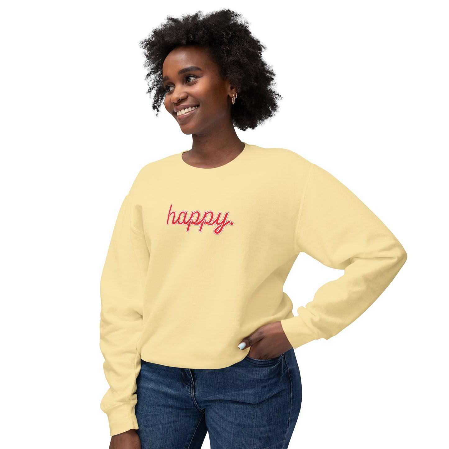Happy Unisex Crewneck Sweatshirt